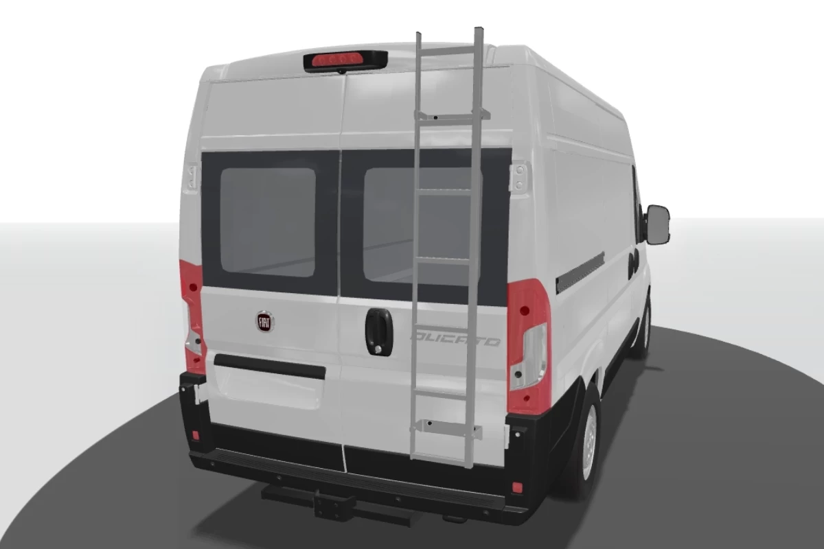 Door Ladder Citroën Jumper II 2006-present 180° Rear Doors Stainless Steel - Afbeelding 2