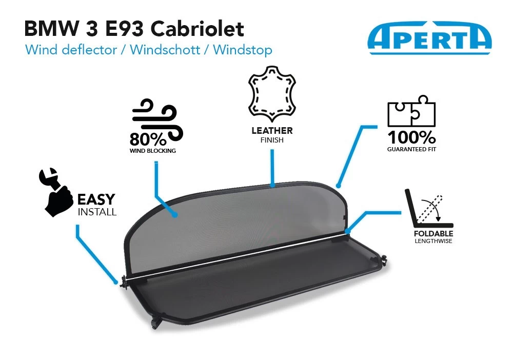 Wind Deflector BMW 3 Series Cabriolet (E93) 2005-2012 Beige - Afbeelding 3