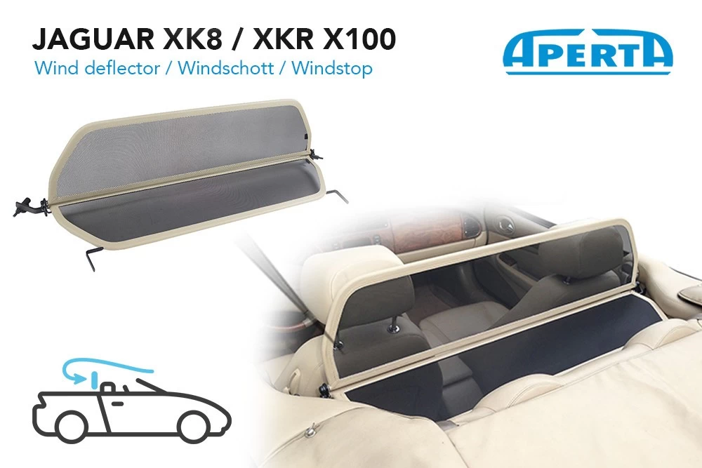 Wind Deflector Jaguar XK - XKR (X100) 1996-2006 Beige - Afbeelding 10