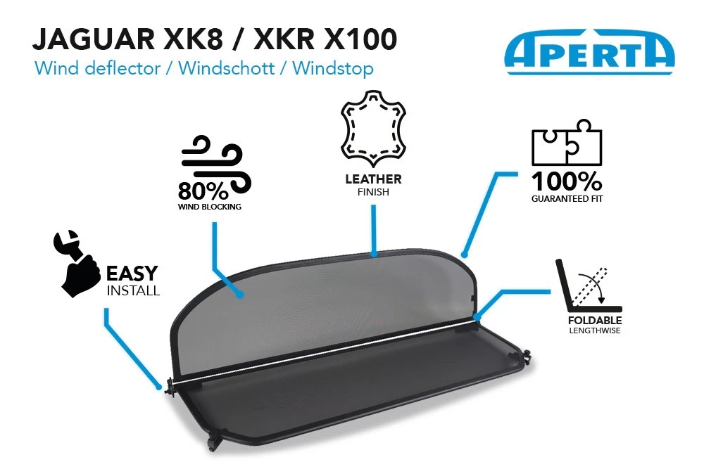 Wind Deflector Jaguar XK - XKR (X100) 1996-2006 Beige - Afbeelding 11