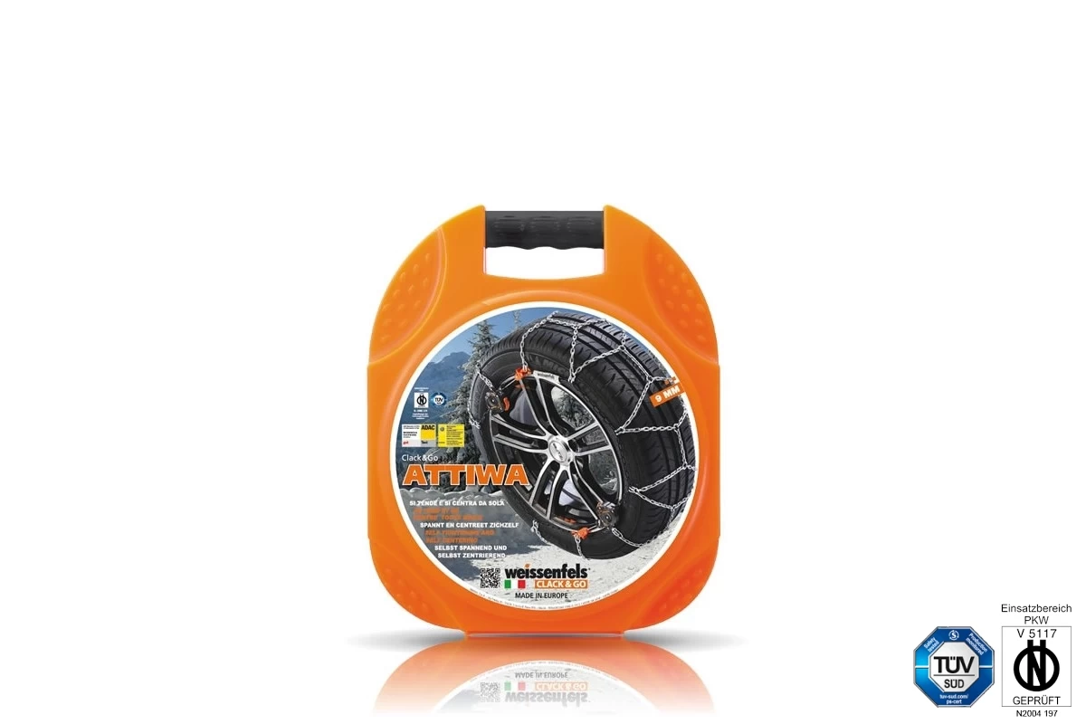 Snow Chains 175/70 R13 - Weissenfels Clack & Go Attiwa M43 5 Set 2 Pieces - Afbeelding 2