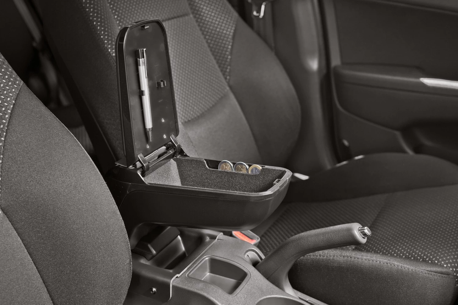 Armrest Fiat Tipo (Type 356) 2016-present 4-door Saloon Armster 2 Vegan Leather With Black Frame 2 Armrest Fiat Tipo (Type 356) 2016-present 4-door Saloon Armster 2 Vegan Leather With Black Frame - Afbeelding 2