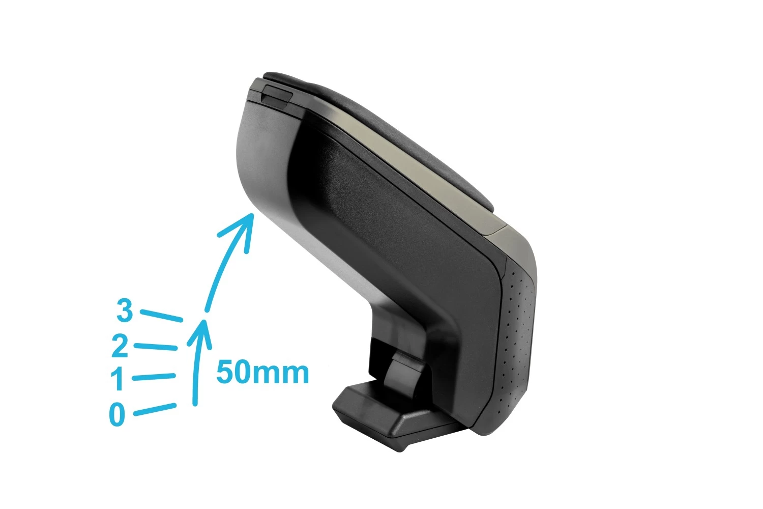 Armrest Fiat Linea 2007-2015 4-door Saloon Armster 2 Vegan Leather With Silver Frame - Afbeelding 4