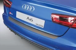 Rear Bumper Protector Audi A6 (C7) 2016-2018 4-door Saloon ABS - Matt Black