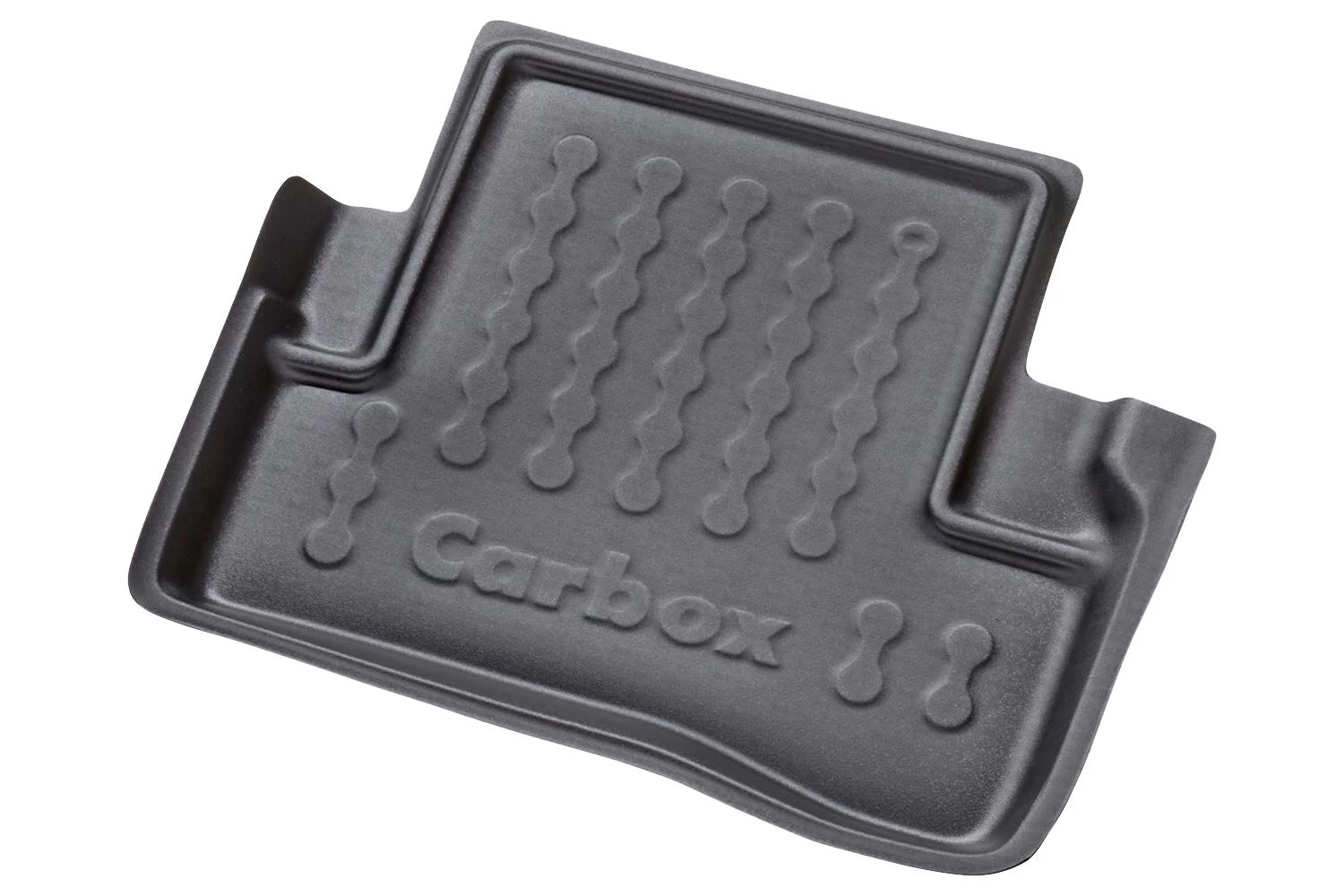 Car Mat Fiat Sedici 2006-2014 5-door Hatchback Carbox Floor PE Rubber - Black - Rear-right