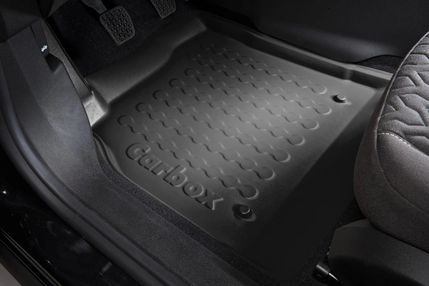 Car Mat Jeep Grand Cherokee II (WJ) 1999-2001 Carbox Floor PE Rubber - Black - Front-left - Afbeelding 2