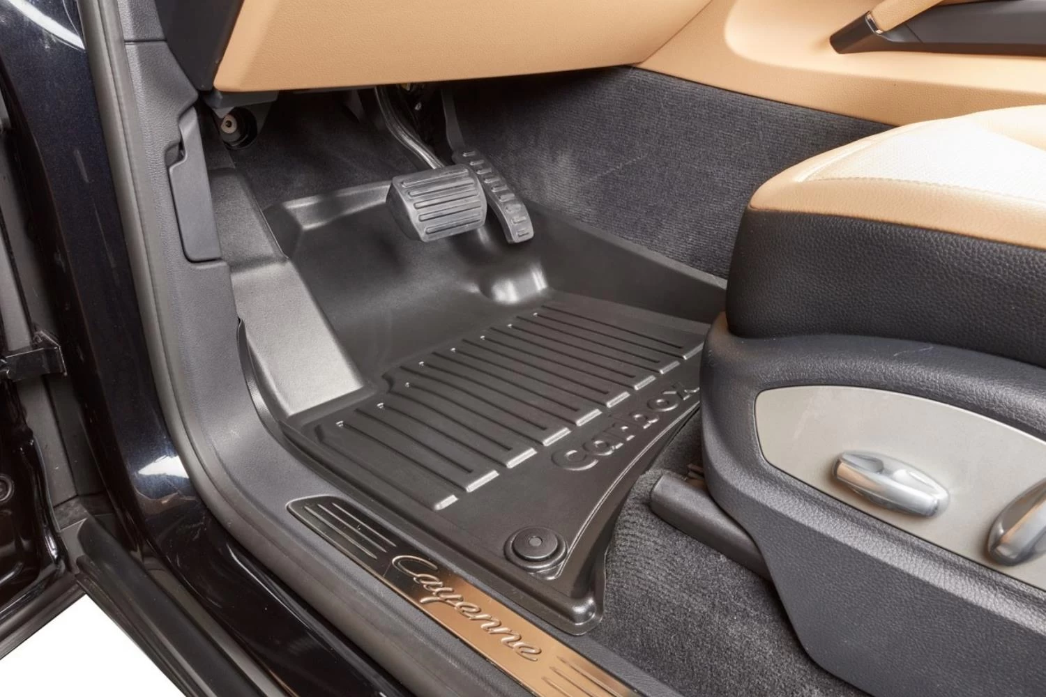 Car Mat Jeep Compass (MP) 2017-present Carbox Floor Highline PE Rubber - Black - Front-left - Afbeelding 2