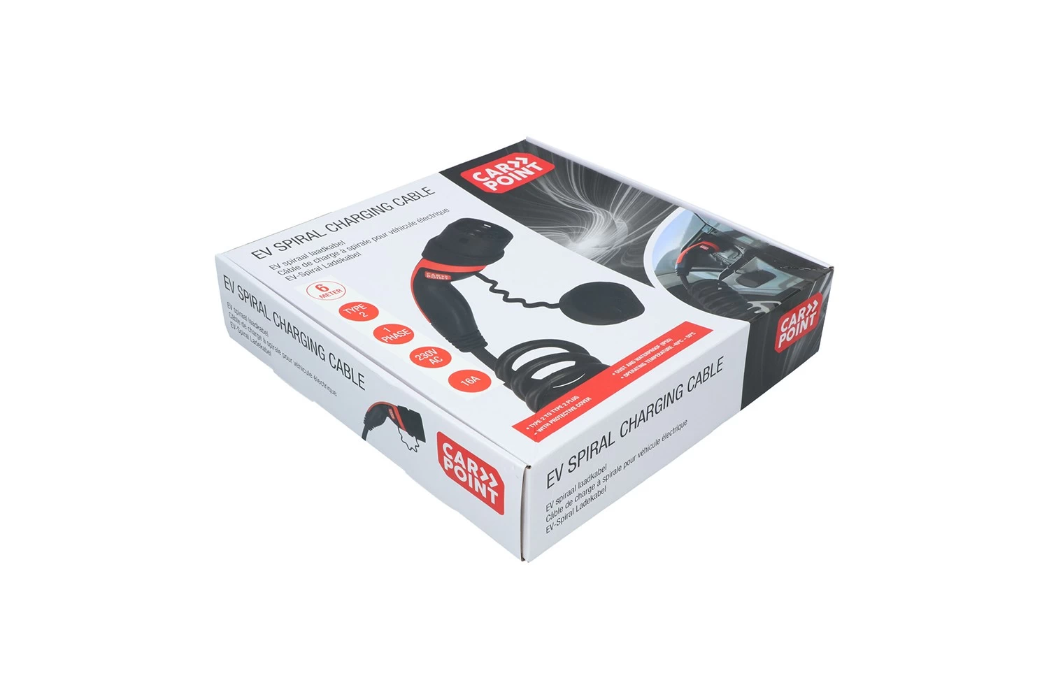 Charging Cable EV Spiral Type 2 1-phase 16A (3,7 KW) 6 Meters - Afbeelding 4