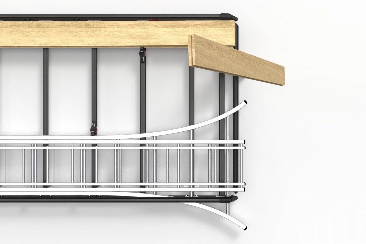 Roof Rack Renault Trafic III 2014-present Q-Top O19 Black - Afbeelding 5