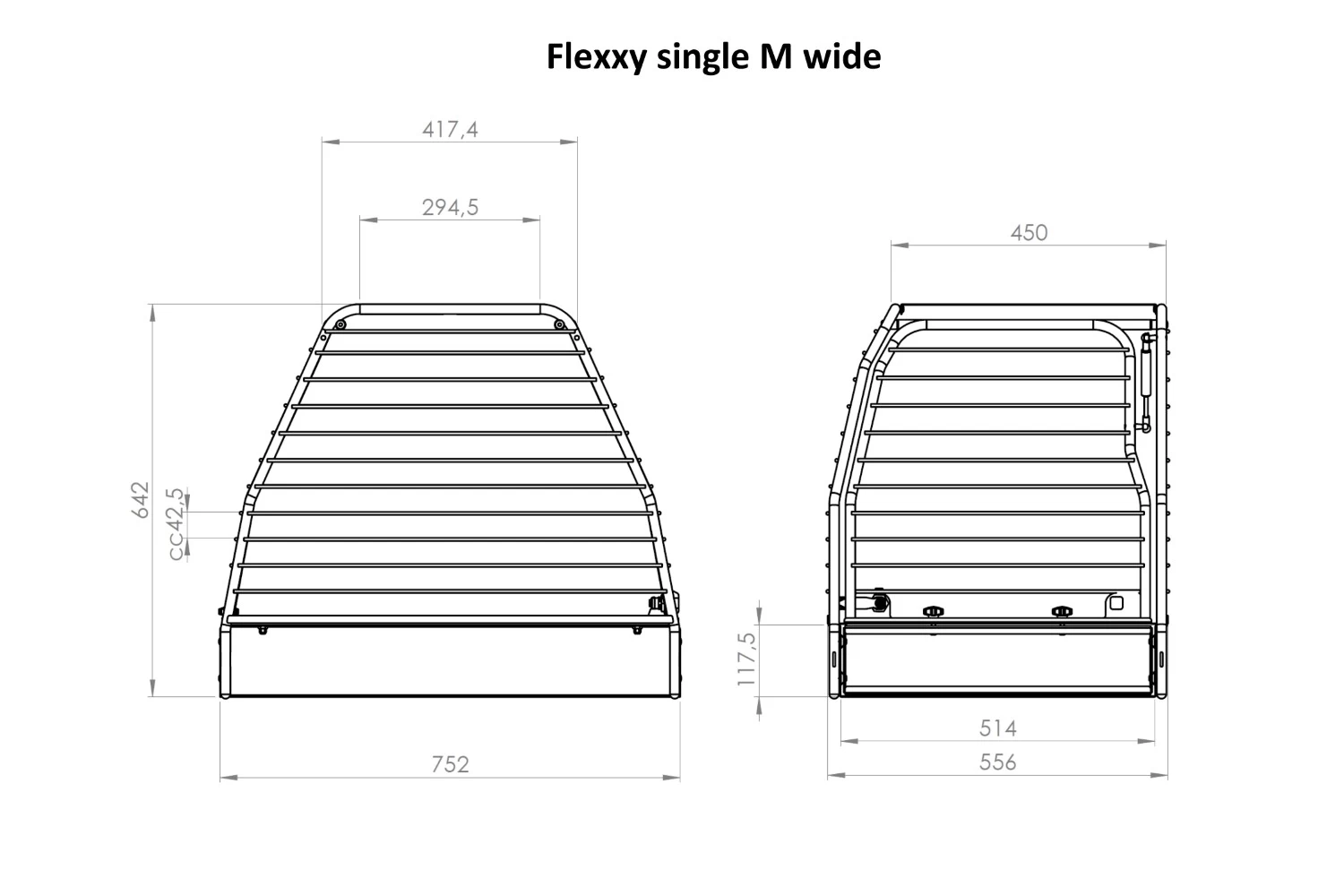 Dog Crate Audi Q7 (4L) 2006-2015 Flexxy M Wide - Afbeelding 4