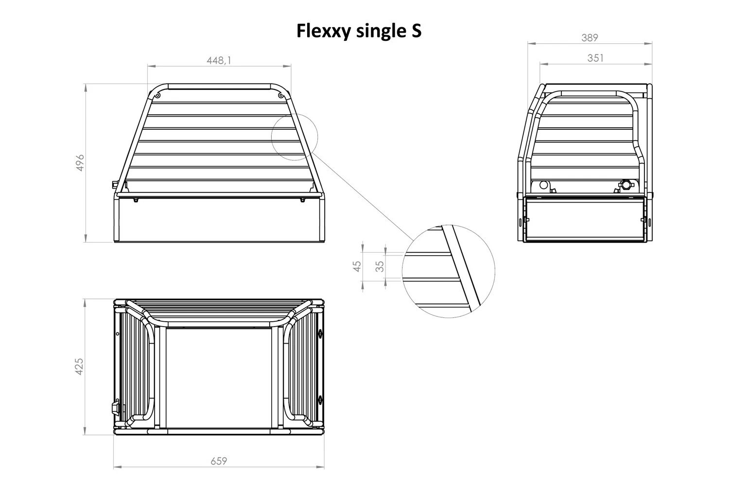 Dog Crate BMW 3 Series Touring (E91) 2005-2012 Wagon Flexxy S - Afbeelding 4