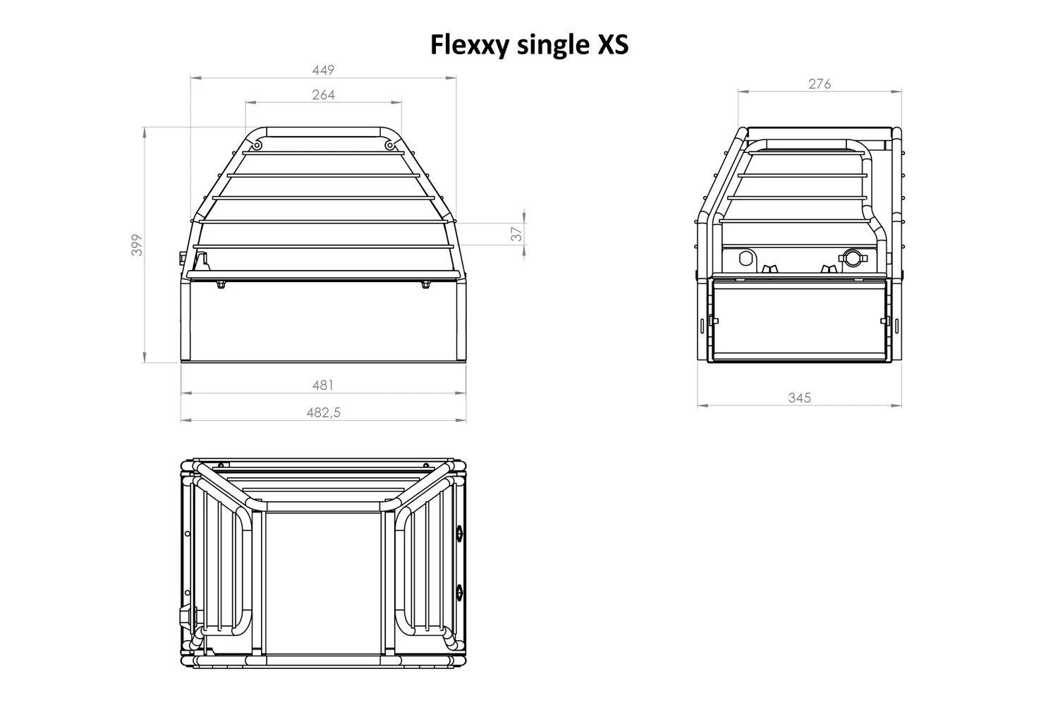 Dog Crate Audi Q3 (8U) 2011-2018 Flexxy XS - Afbeelding 4