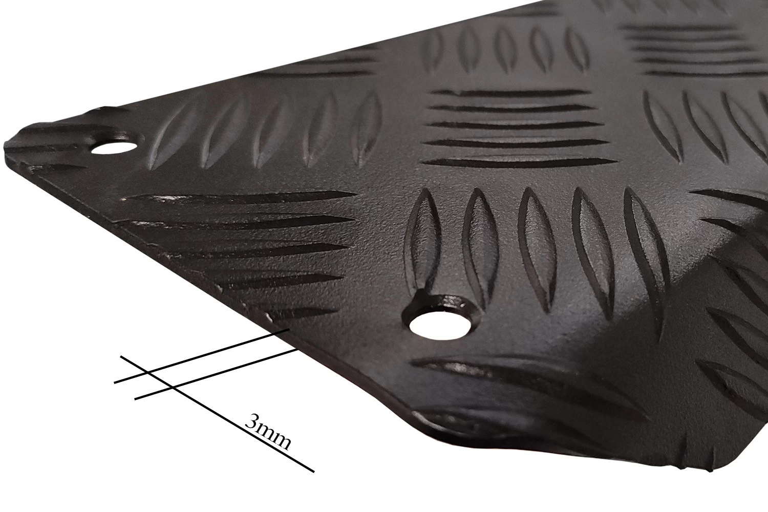 Foot Rest Trim Ford Ranger IV 2022-present Aluminium Diamond Plate Anthracite Matt - Afbeelding 4