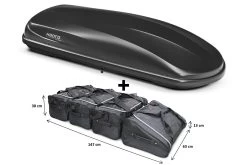 Roof Box Hapro Cruiser 10.8 Anthracite With Car-Bags.com Bag Set
