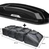Roof Box Hapro Trivor 440 Brilliant Black With Car-Bags.com Bag Set