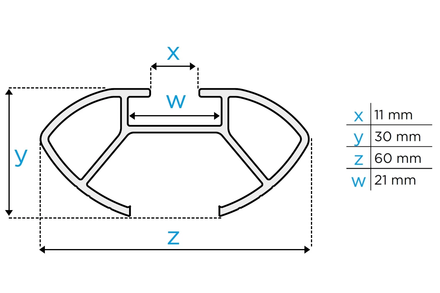 Roof Bars Acura RDX III 2018-present Menabo Delta Black - Afbeelding 5