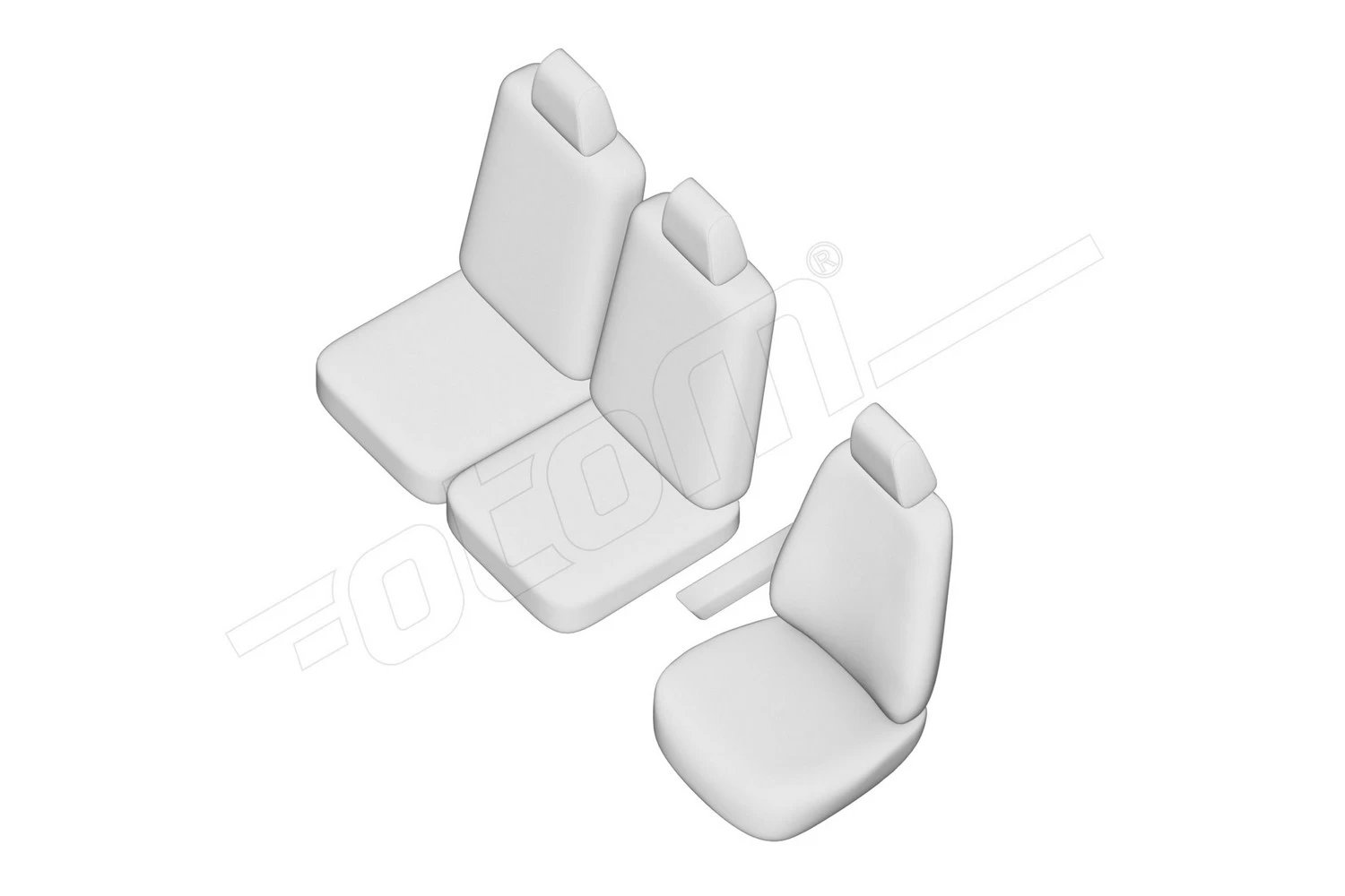 Seat Covers Citroƫn Berlingo II (B9) 2008-2018 New York Design - Afbeelding 4